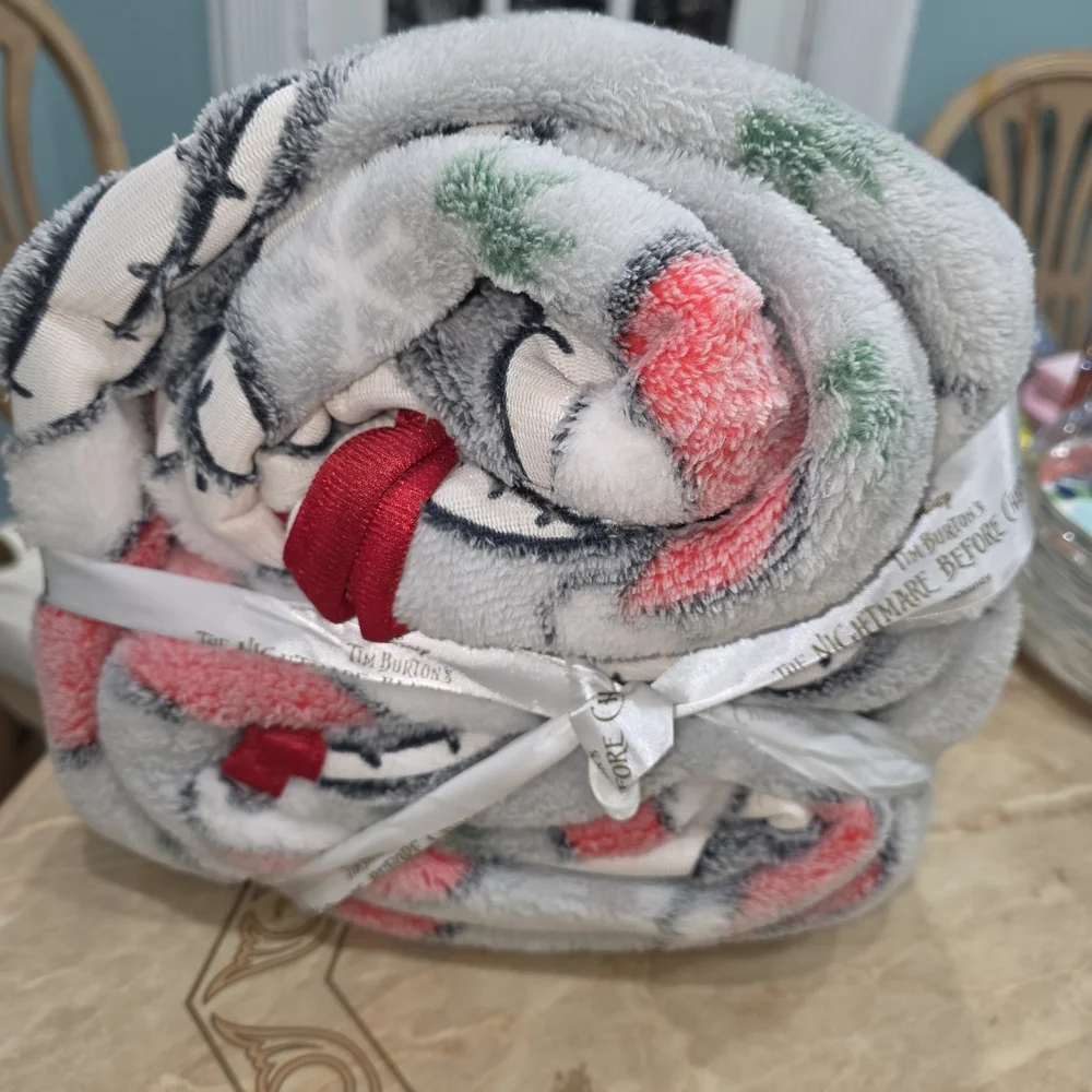 Disney Plush The Nightmare Before Christmas Holiday Blanket